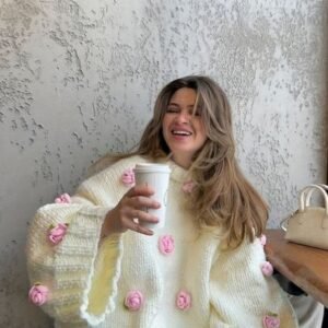 Gulabi Rose Crochet Sweater